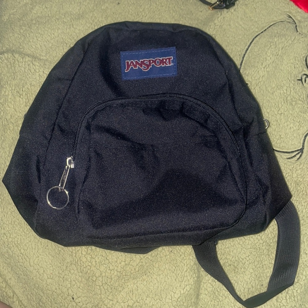 Mini black jansport backpack
